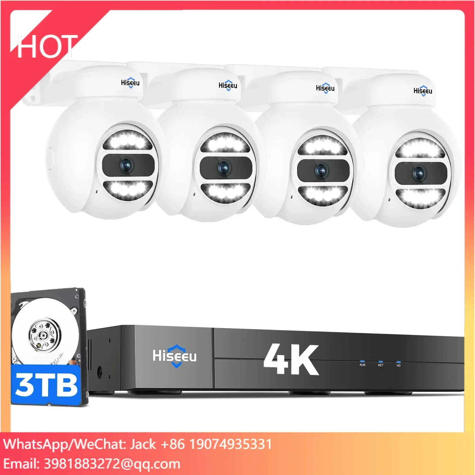 Home Security And Camera System - Sistema di Telecamere di Sicurezza Hiseeu