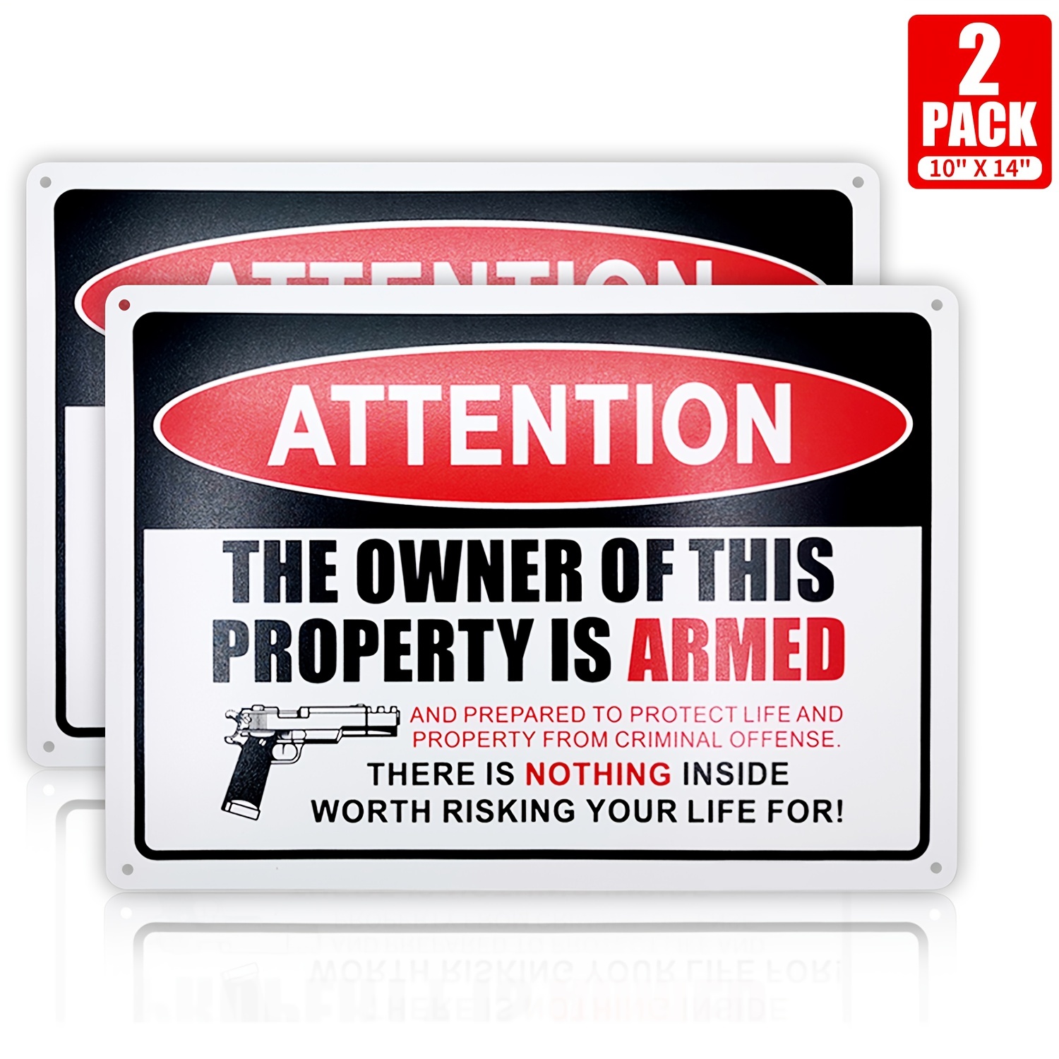 Home Security Outdoor - Segnaletica di sicurezza della proprietà armata