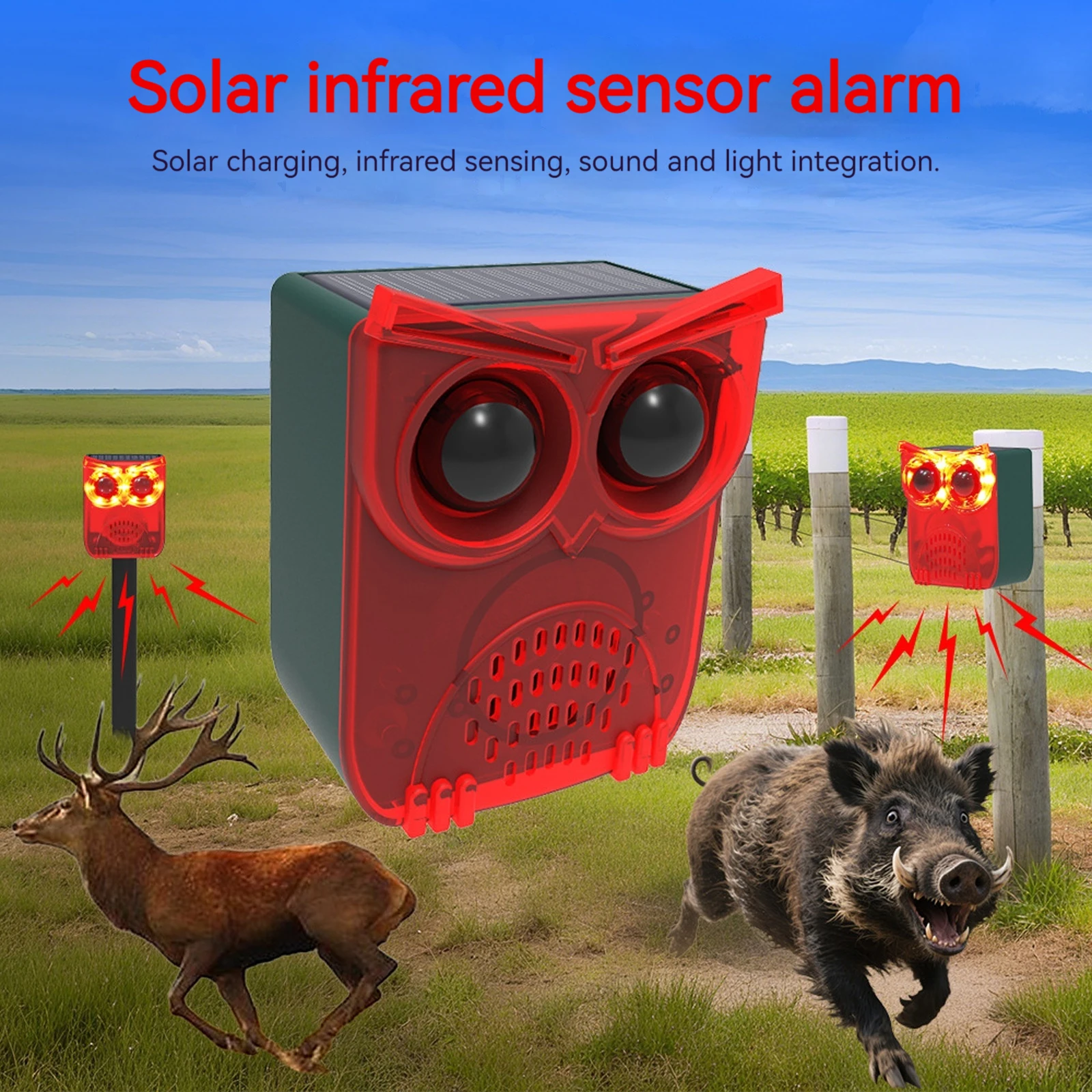 Pet Immune Pir Sensor - Allarme Solare Impermeabile da Esterno con