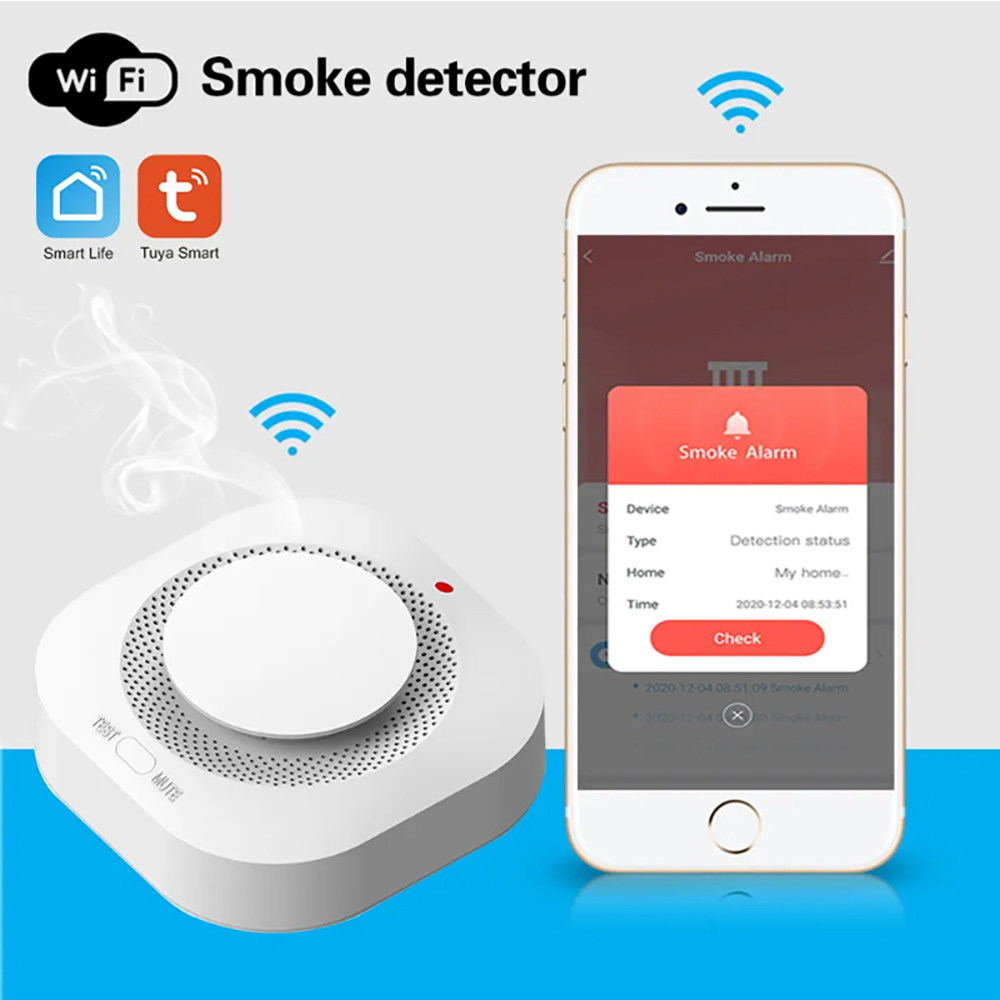 Home Security Monitoring System - Rilevatore di Fumo Intelligente Tuya Zigbee