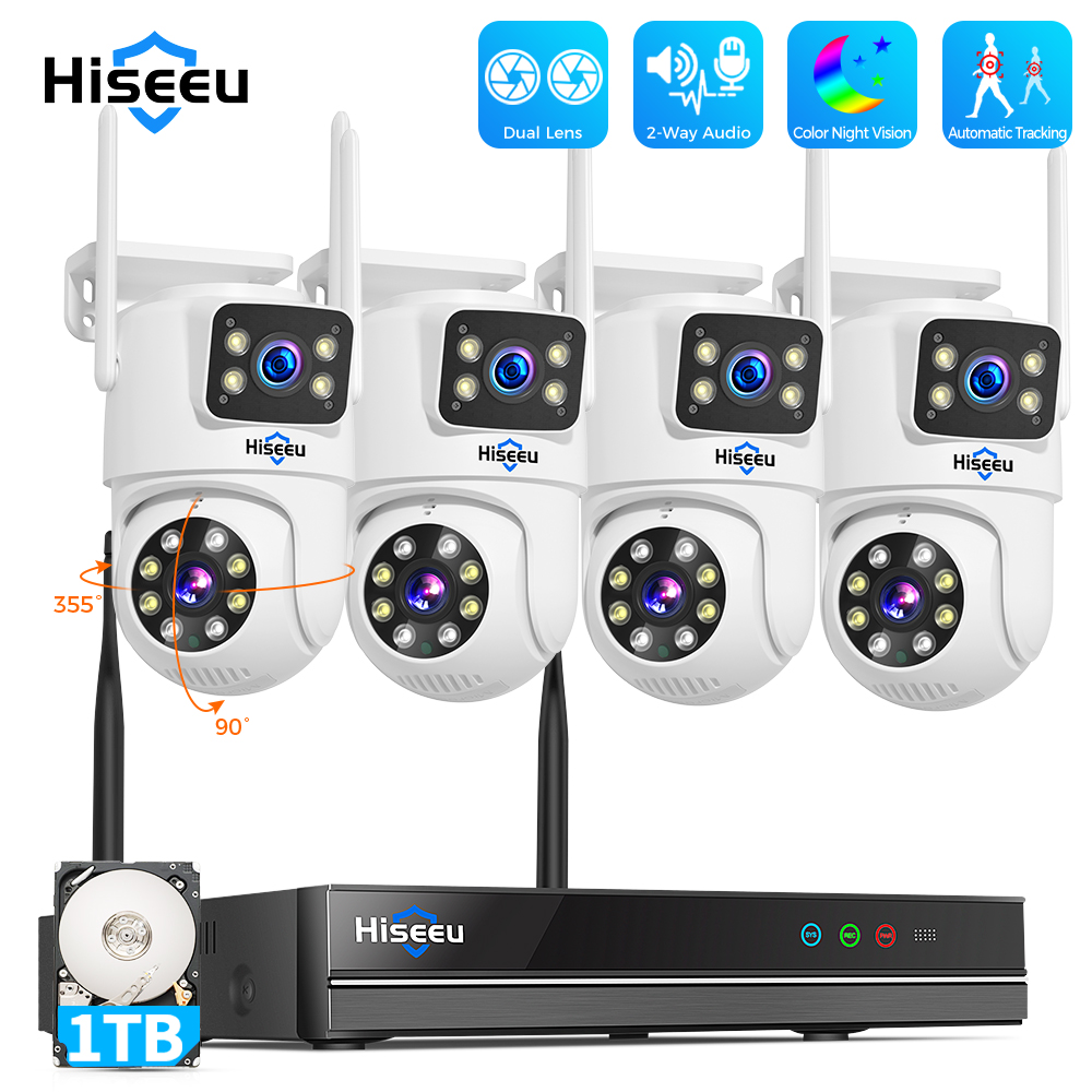 Home Security Monitoring System - Kit Sistema di Sicurezza Hiseeu con