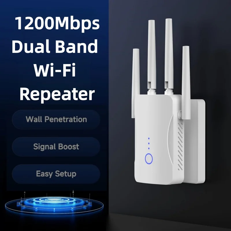 Home Security Outdoor - Ripetitore WiFi Dual Band 2.4G/5GHz 1200Mbps,