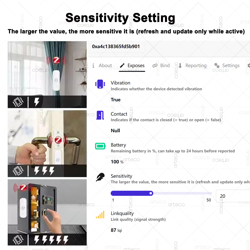 Sensore di vibrazione intellig - Home Security Home Assistant recensione e prezzo