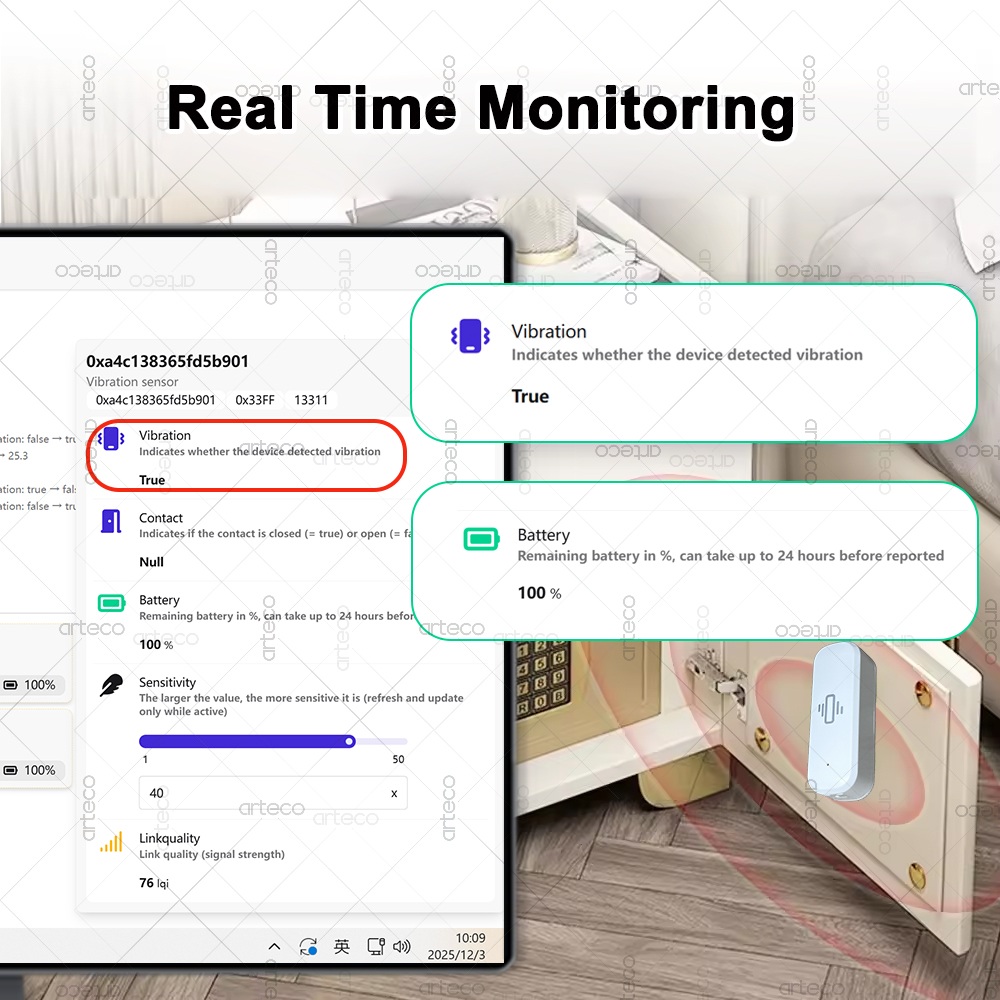 Sensore di vibrazione intellig - Home Security Home Assistant recensione e prezzo